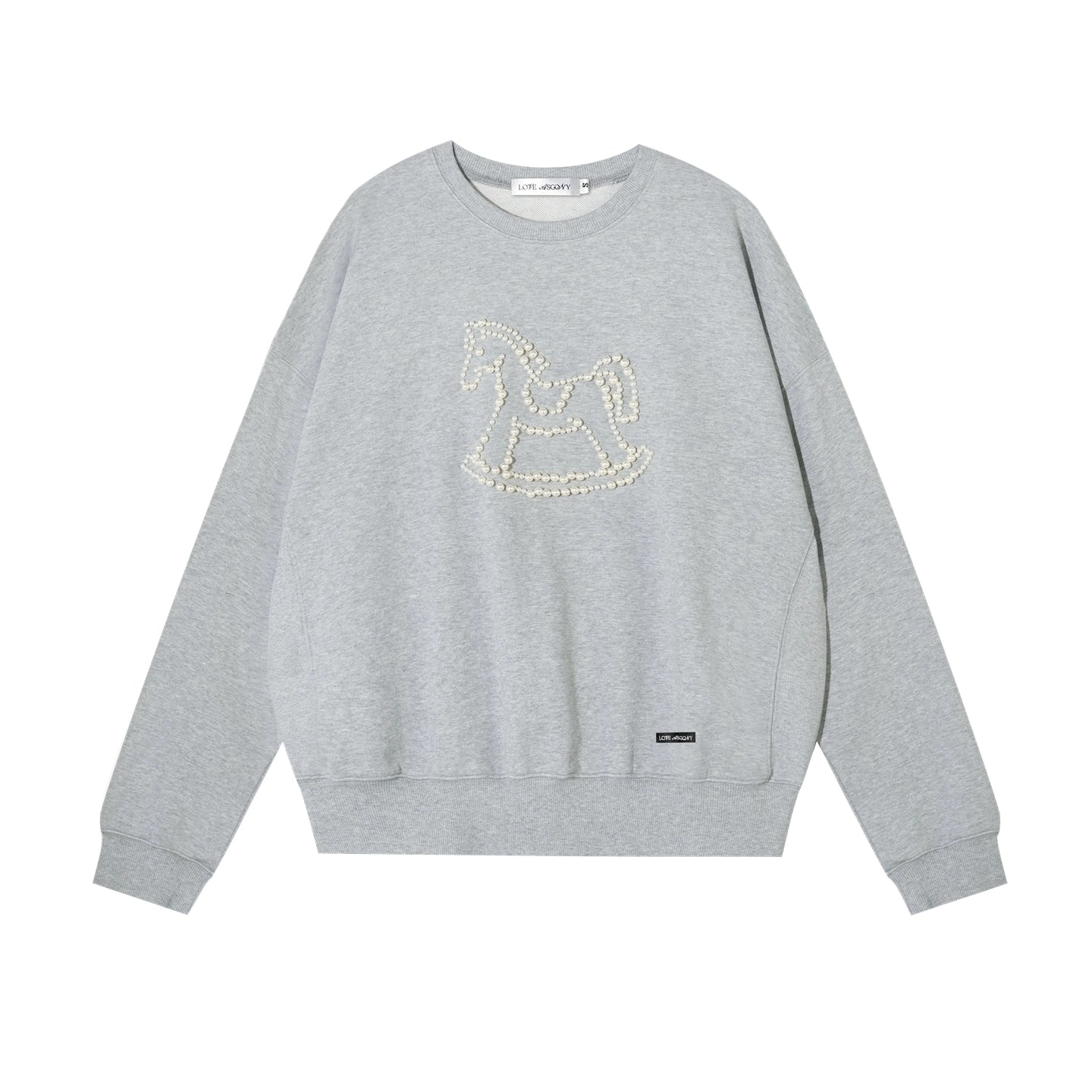 Embellished Animal Embroidery Cotton Sweatshirt - CHINASQUAD