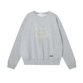 Embellished Animal Embroidery Cotton Sweatshirt - CHINASQUAD