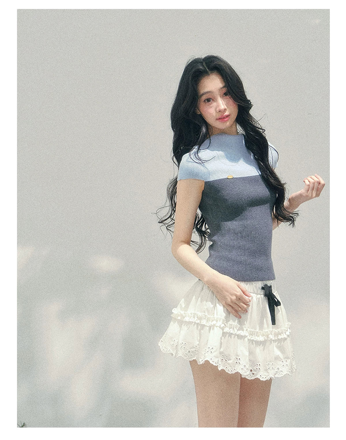 Smoky Mood Knit Crop Top