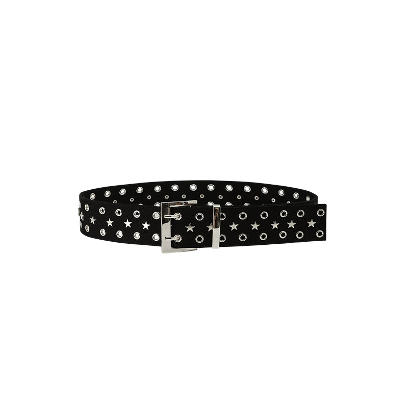 Black &amp; White Star Studded Collar/Belt