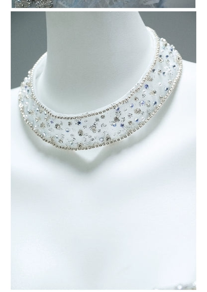 Elegant Light Blue Couture Gown