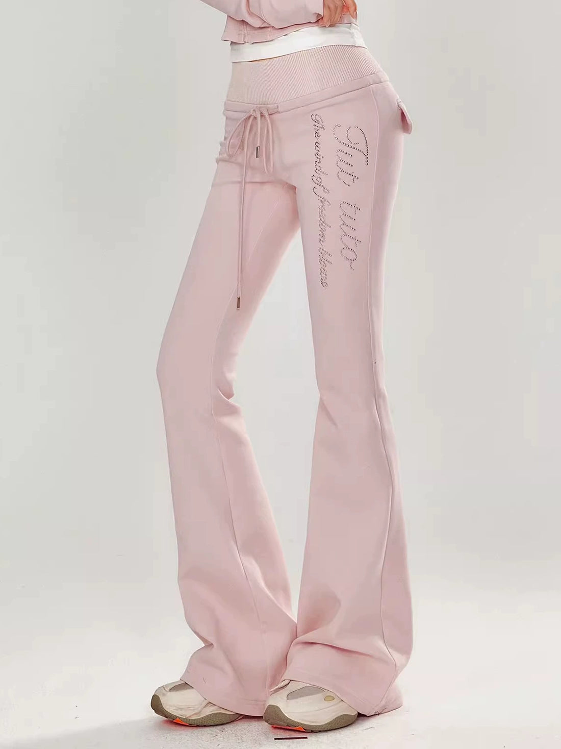 FINAL SALE：YZZI HE Pink Luxe Yoga Tracksuit Set – view 22