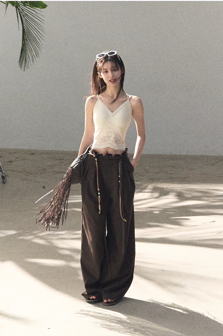 High-Stretch Lace Backless Camisole