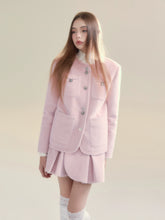 Pink Scarf Jacket & Mini Skirt Set - CHINASQUAD