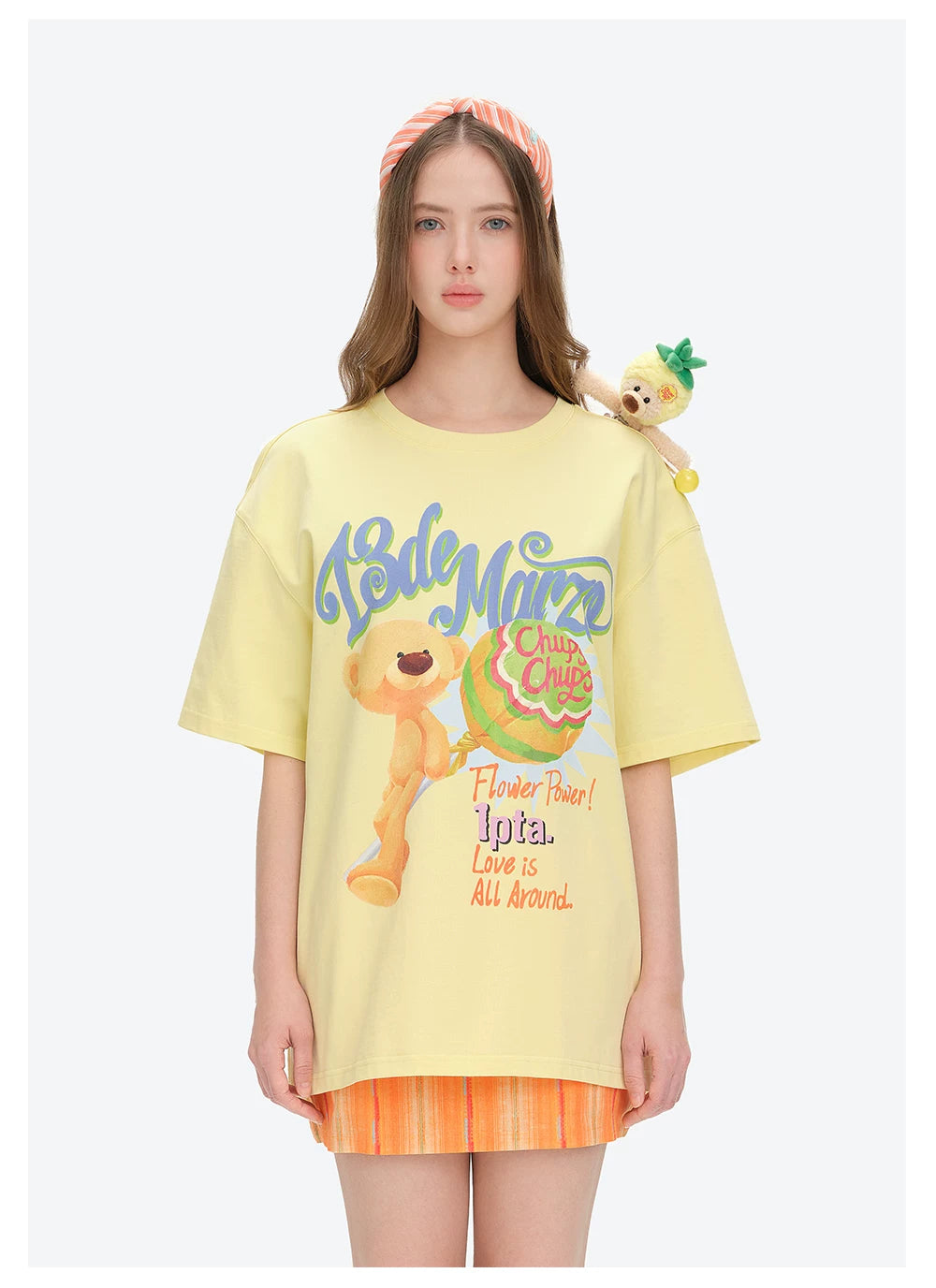 Bear Graphic Lollipop Oversized T-shirt