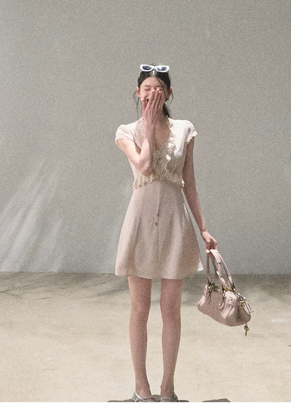 Lyocell Linen Tie-Waist Dress