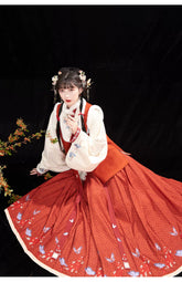 "轻花蝶影"Ming-Dynasty Hanfu Set - CHINASQUAD