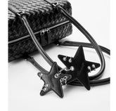 Woven Leatherette Barrel Shoulder Bag ECODAY
