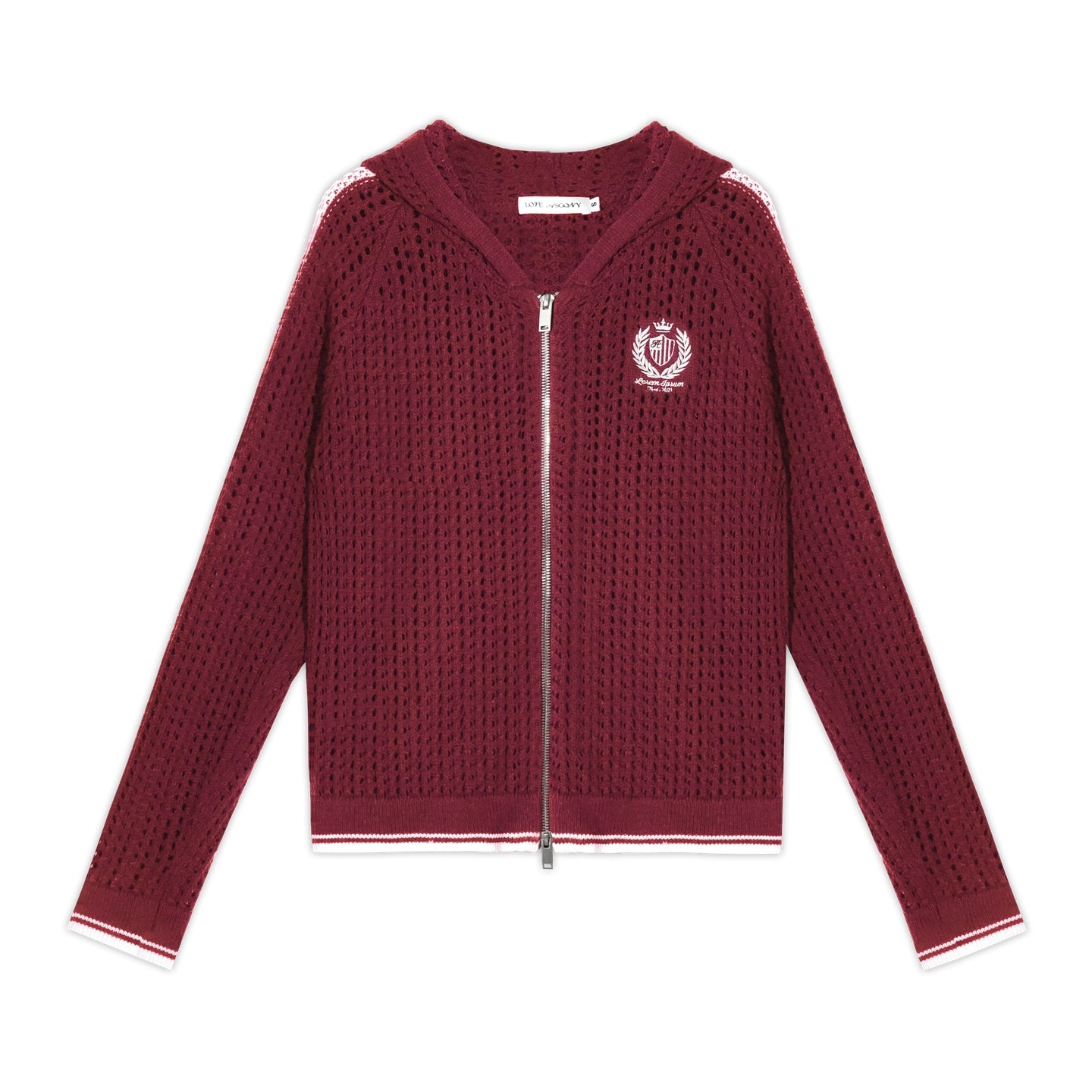 Varsity Embroidered Knit Hoodie