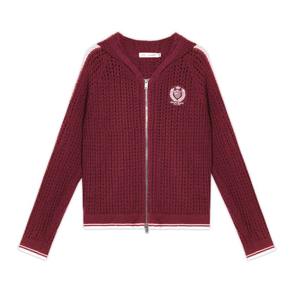 Varsity Embroidered Knit Hoodie