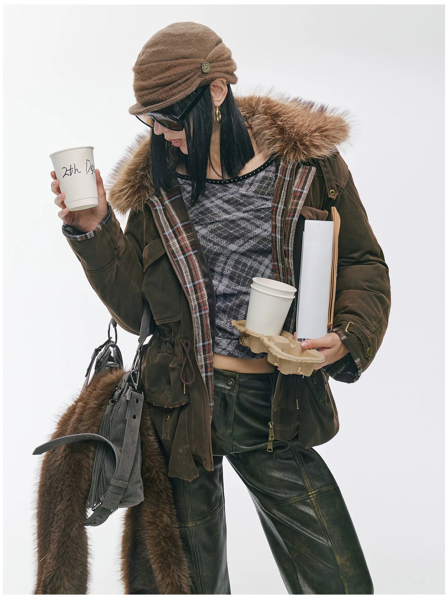 Wool-Blend Ruched Knit Cap