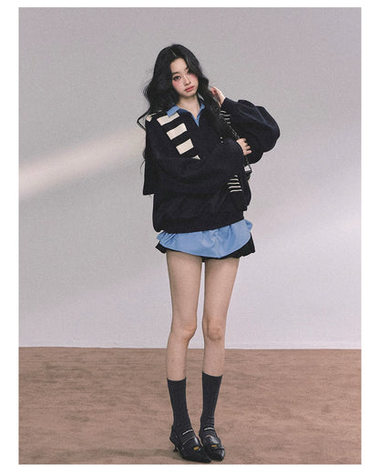 Two-Piece American Oversized Sweatshirt