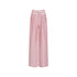 Pink & Grey High-waist Satin Ribbon Trousers - CHINASQUAD