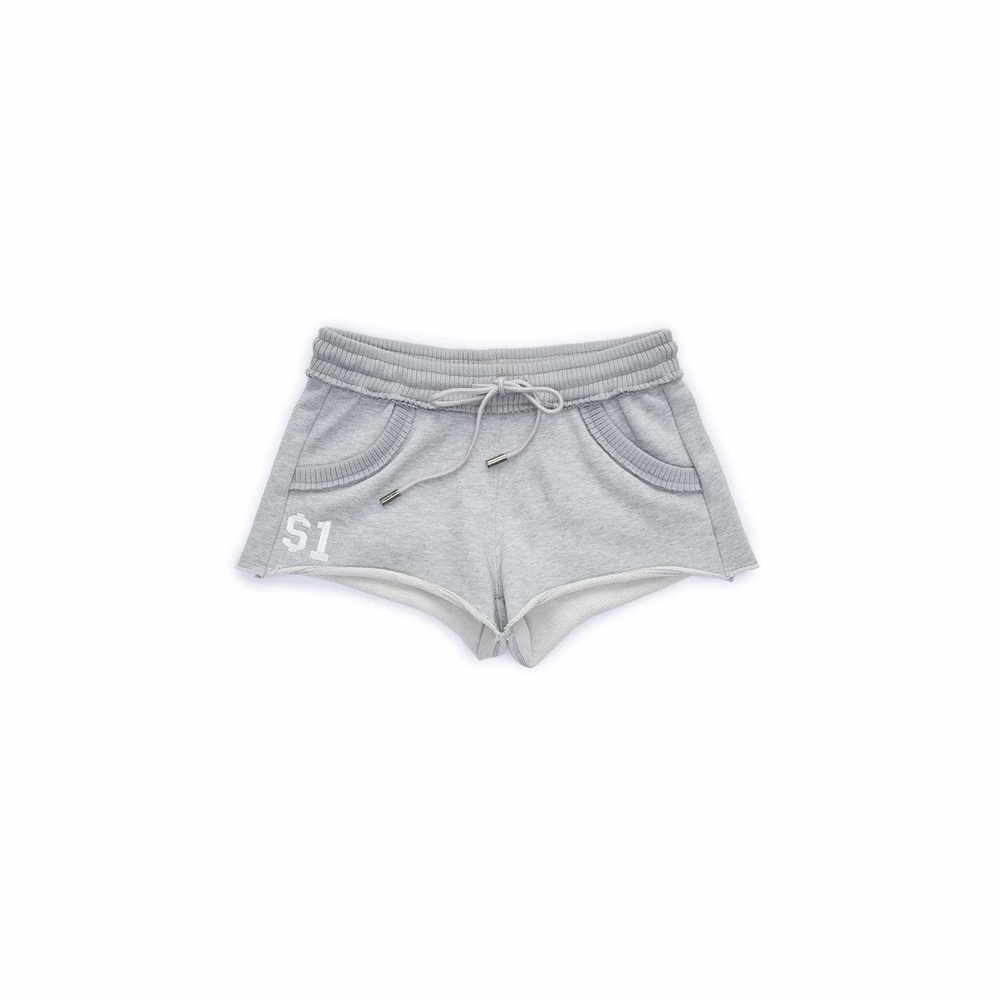 Camo Contrast Bone Embroidery Cotton Sweat Shorts