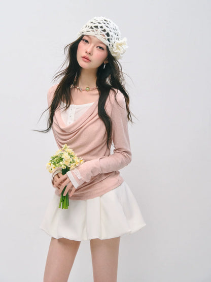 Waist-Cinching Long Sleeve T-Shirt