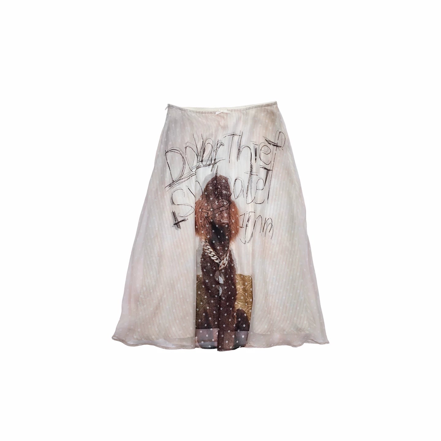 Layered Sheer Chiffon A-Line Midi Skirt