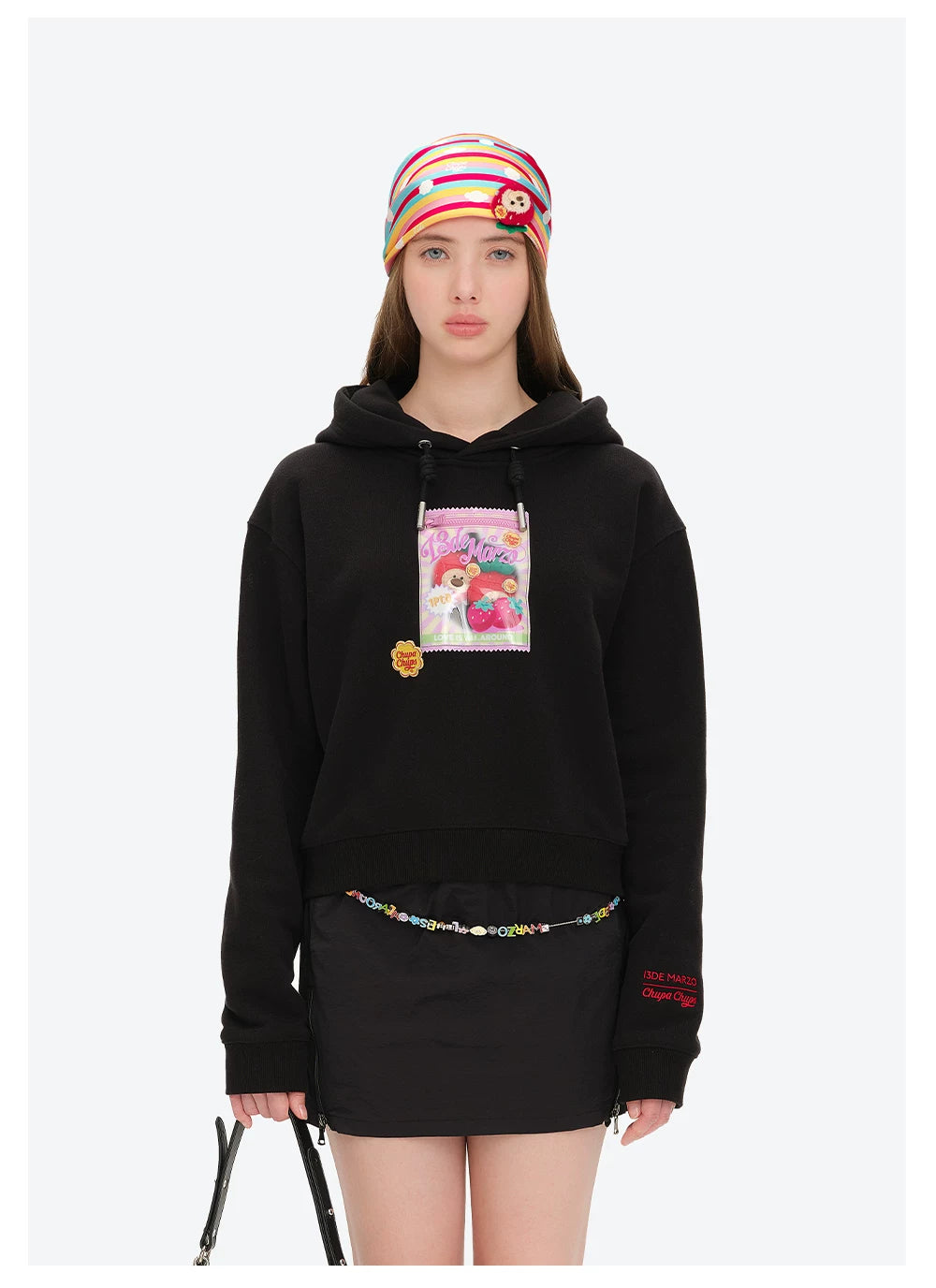 Lollipop Wrapper Cropped Hoodie