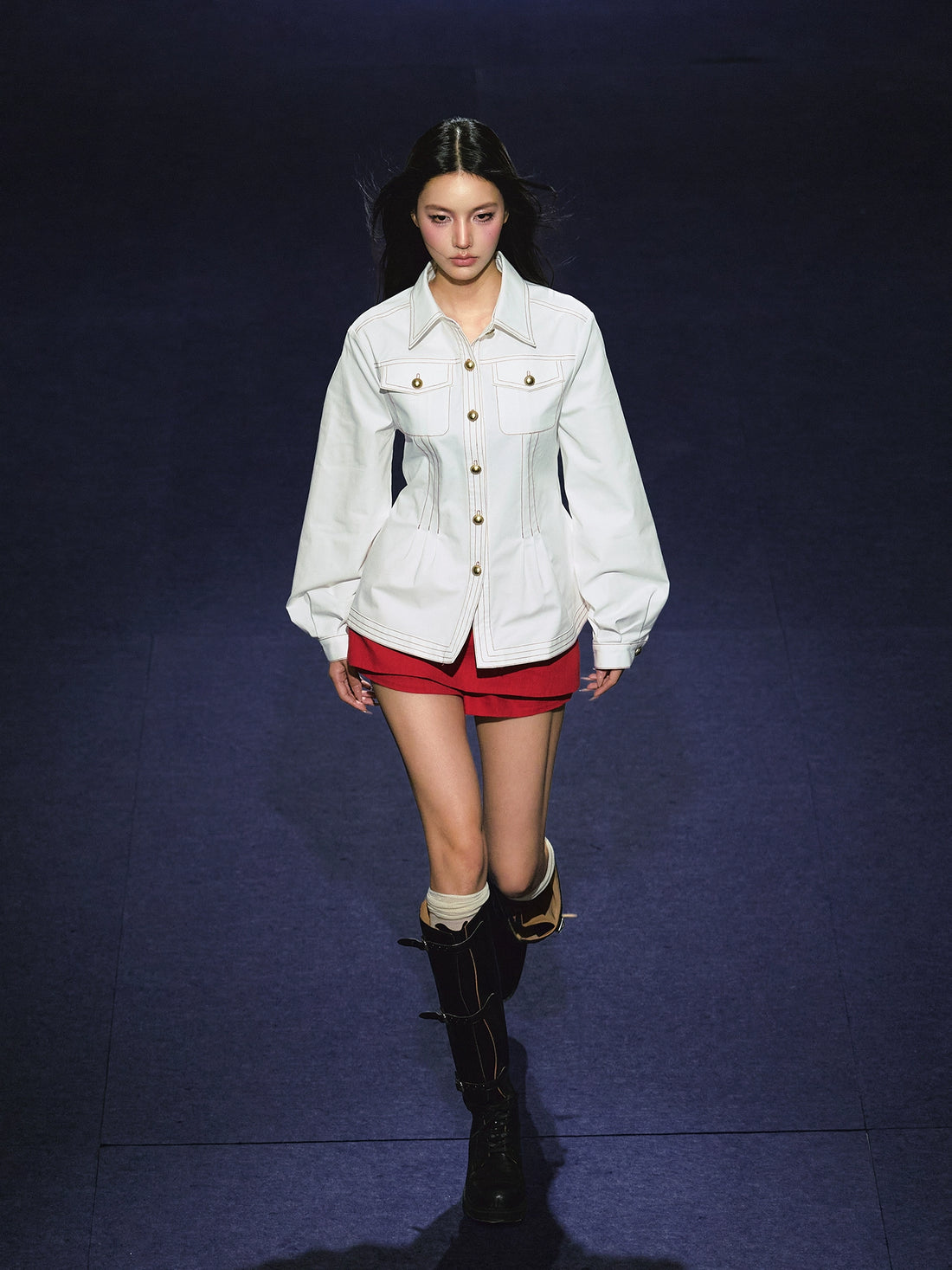 Red Line Collared Pocket Jacket