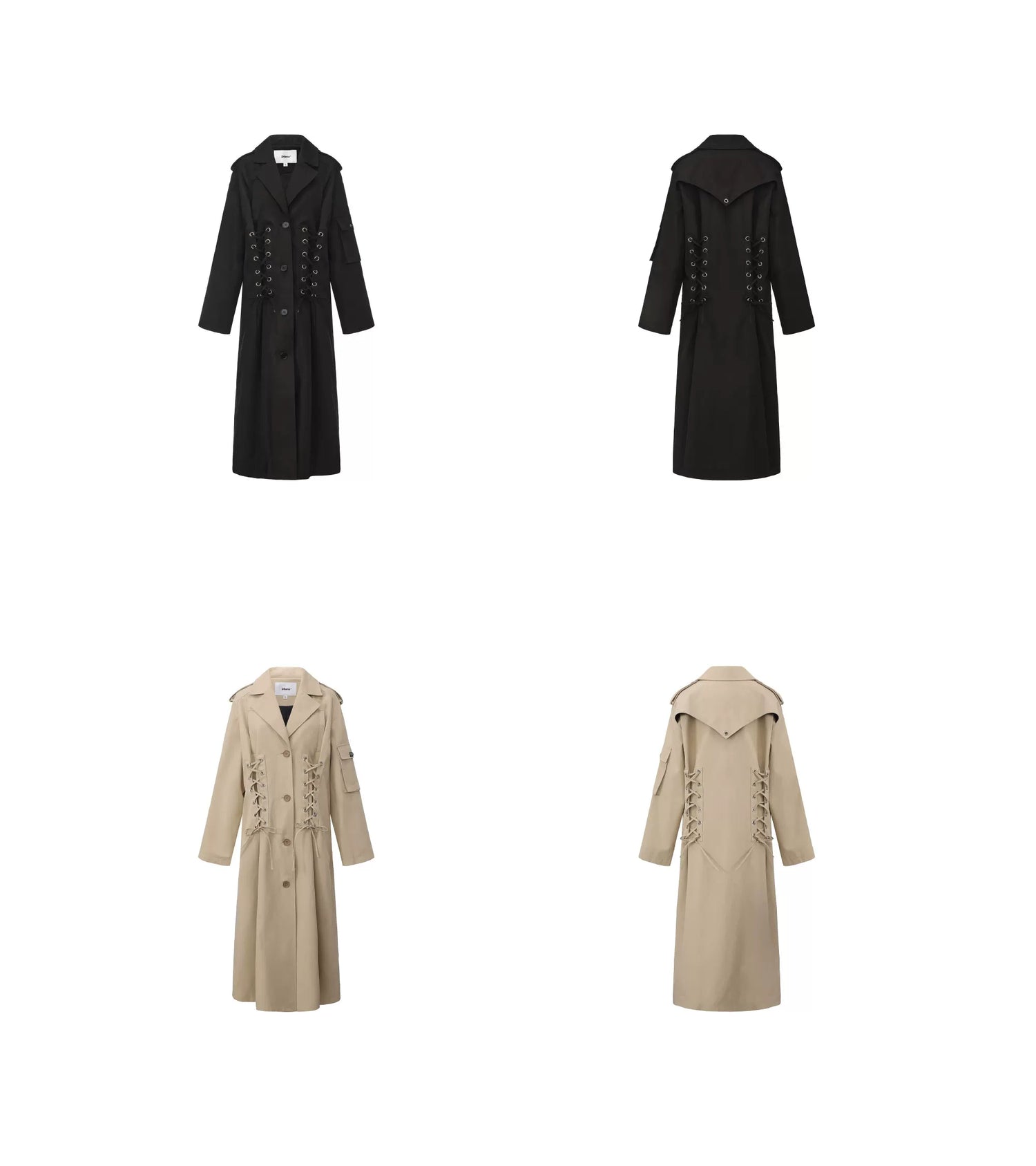 Oversized Drawstring Trench Coat