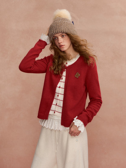 Two-Piece Effect Striped Cardigan