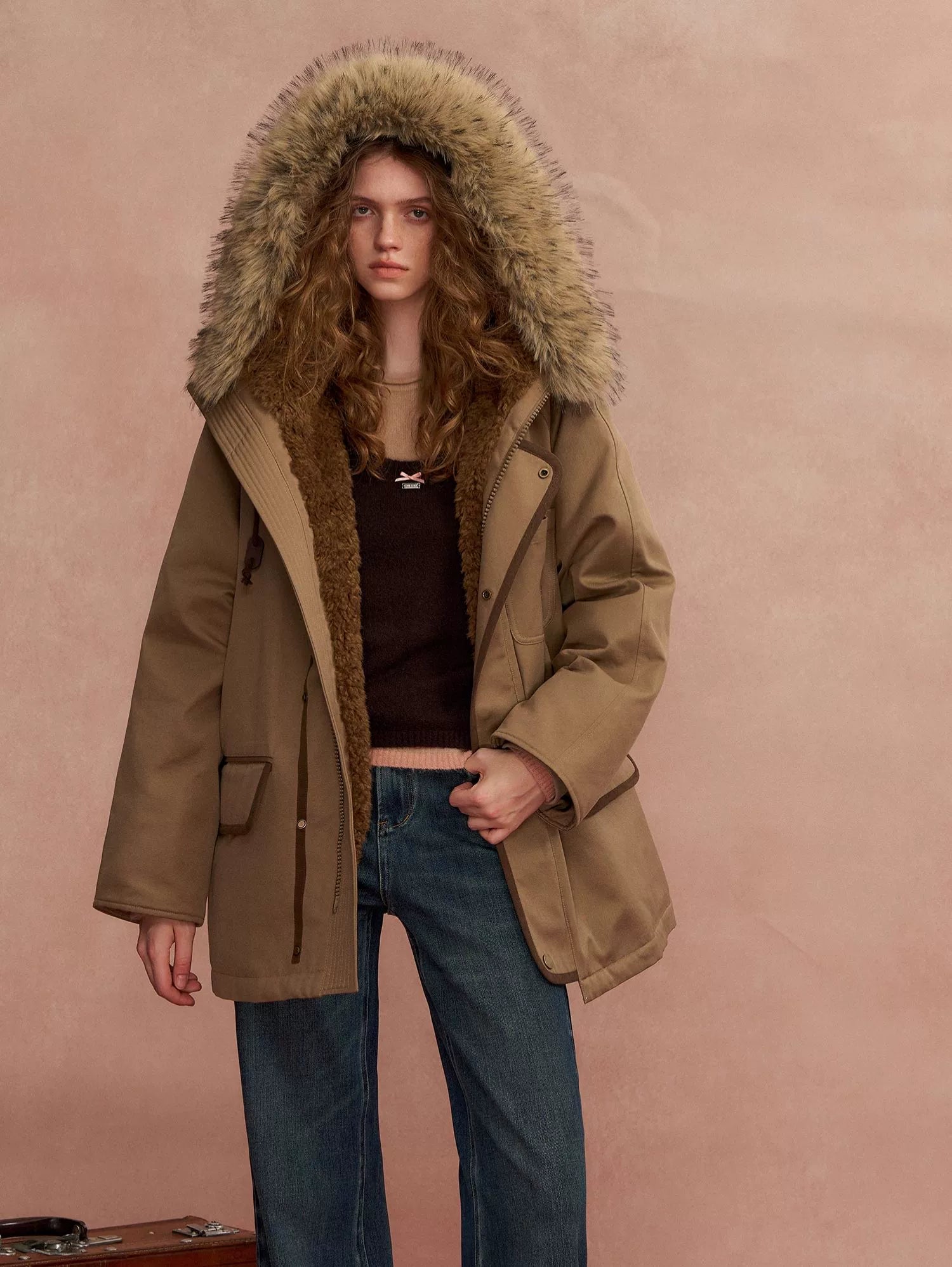 Hooded Utility Parka Puffer Down