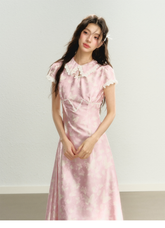 Pink Cheongsam Dress - CHINASQUAD