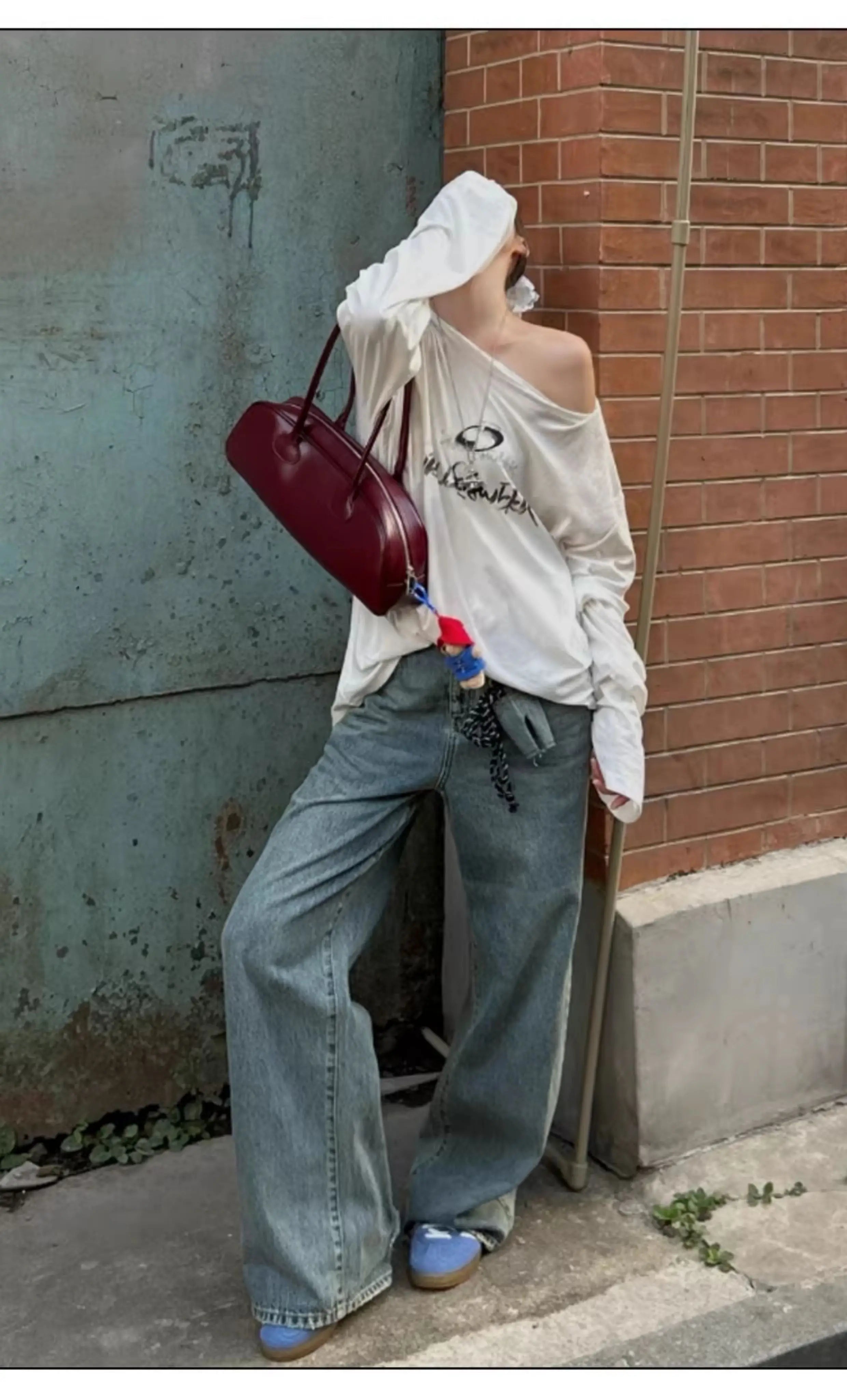 Mini Washed Denim Pants Charm