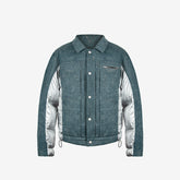 Denim Spliced Down Cotton Jacket - CHINASQUAD