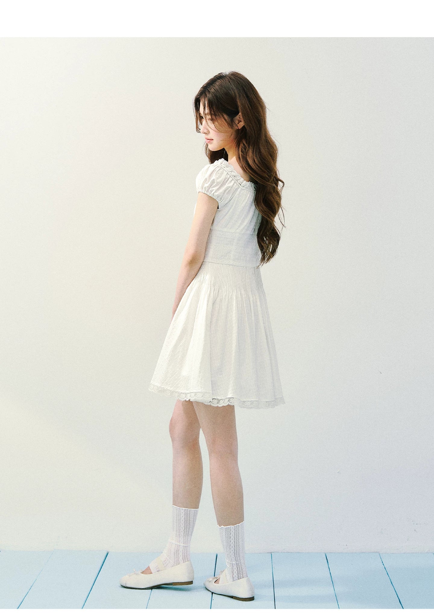Pure Romance Square-Neck Mini Dress