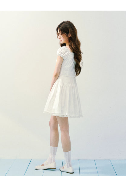 Pure Romance Square-Neck Mini Dress