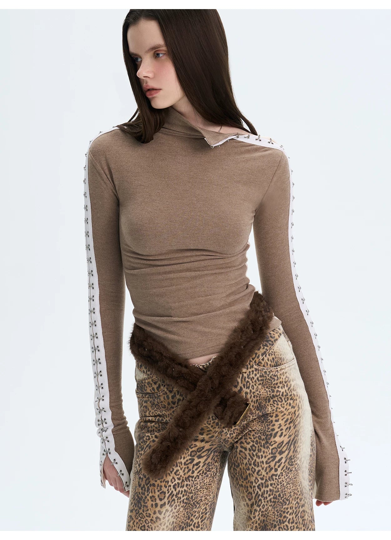 Brushed Mock-Neck Reversible Base Layer Turtleneck