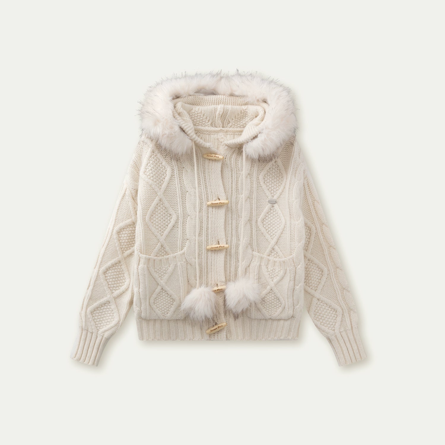 Textured Cable-Knit Wool Sweater