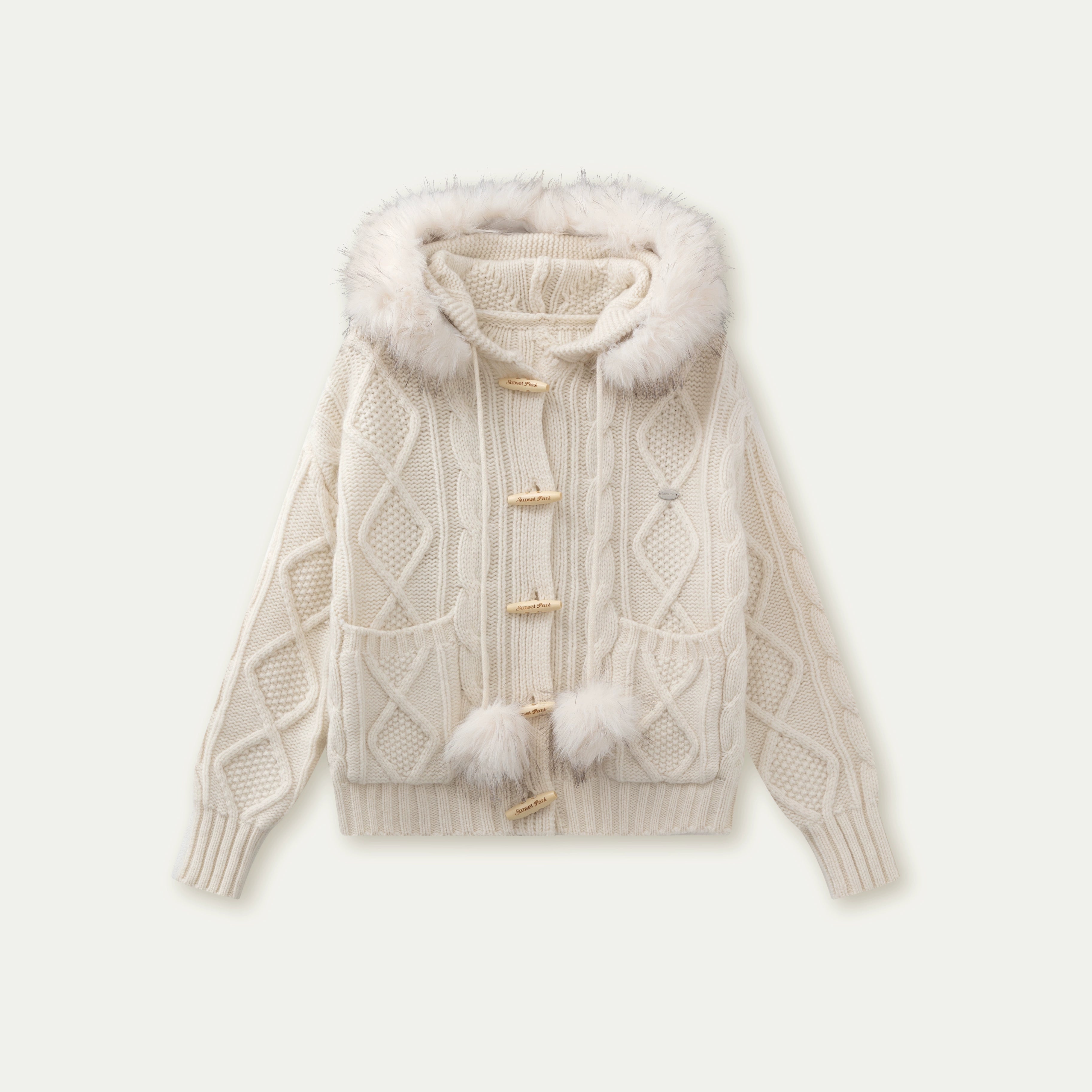 Textured Cable-Knit Wool Sweater