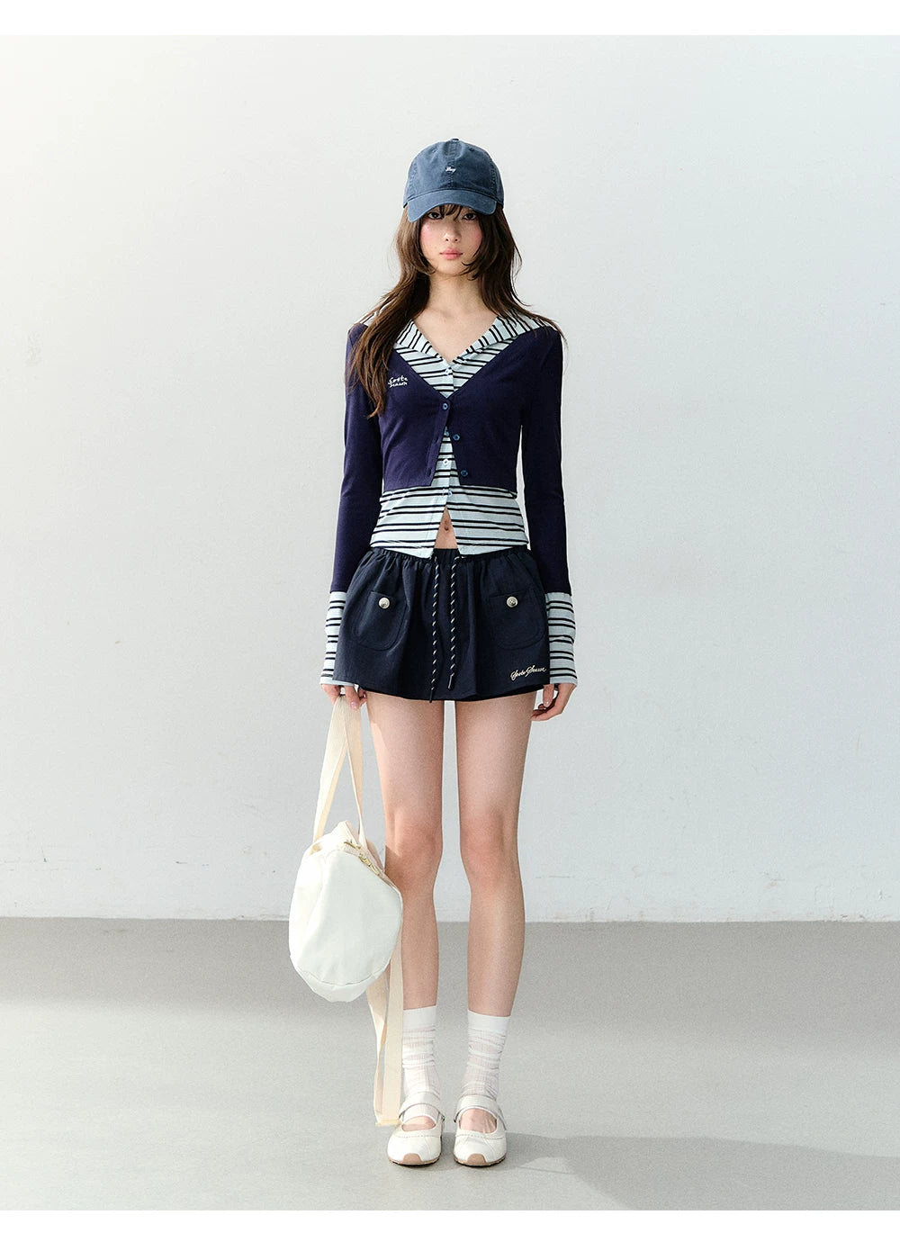 Cotton Lyocell Pocket Skirt