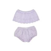 Cotton Eyelet Bubble Shorts & Layered Mini Skirt Set 1Jinn Studio
