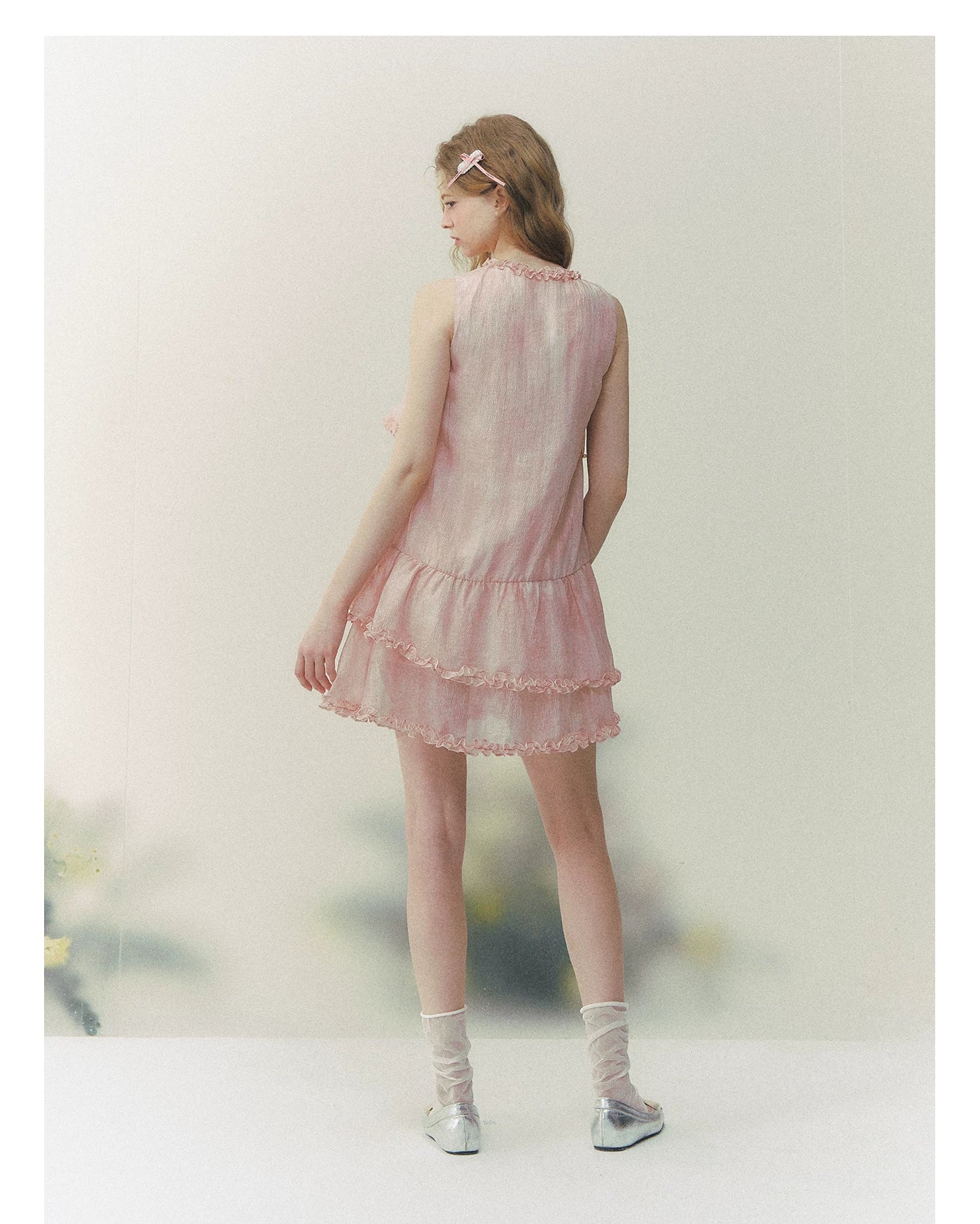 Pink Mist Tiered Ruffle Dress