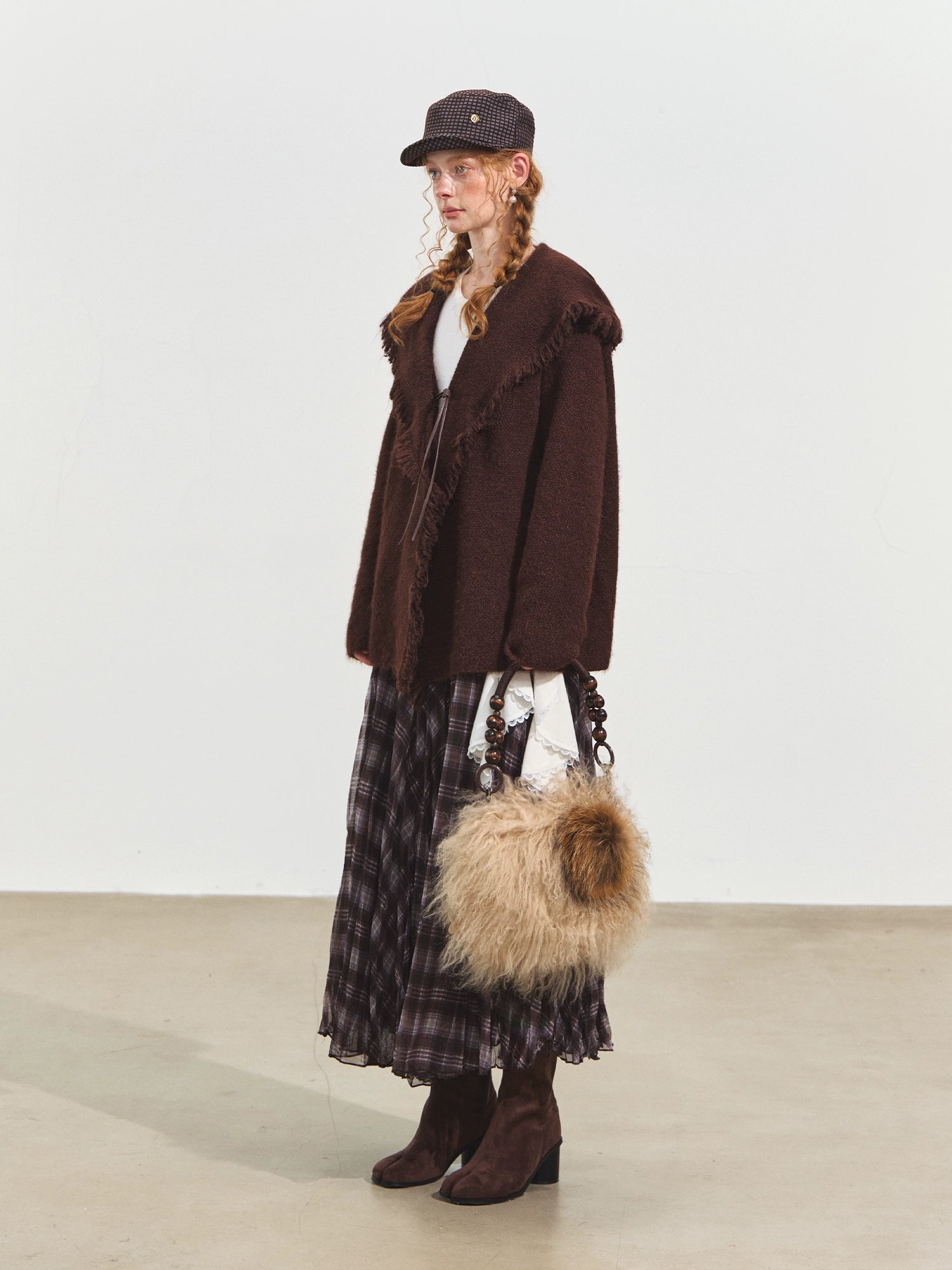 Fringed Hooded Cardigan