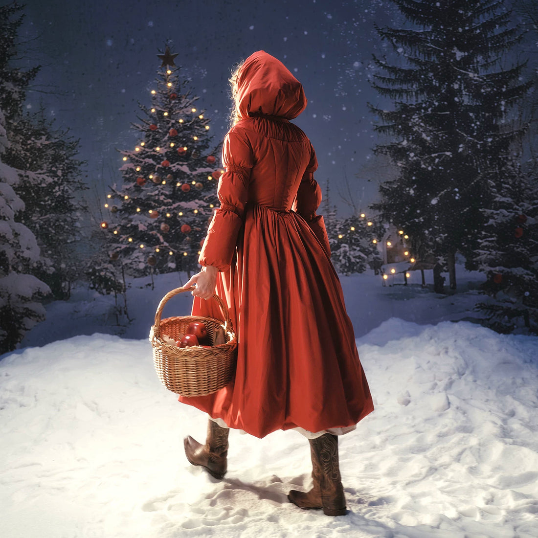 French Pink Tailored Long Down Coat