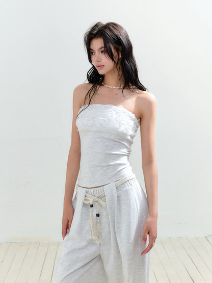 Floral Lace Patchwork Bustier