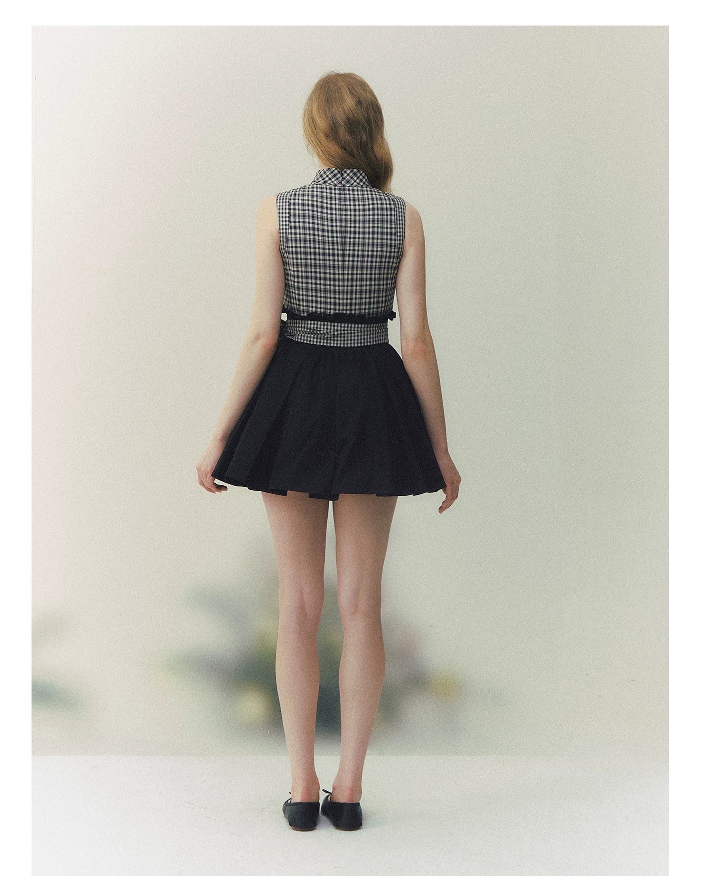 Princess Diary Checkered Puff Dress