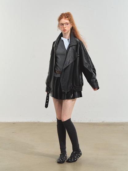 Vintage Moto PU Jacket