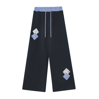 Plaid Patchwork Hoodie &amp; Sweatpants Set