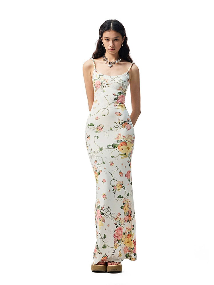 Floral Print Knot-Straps Sundress