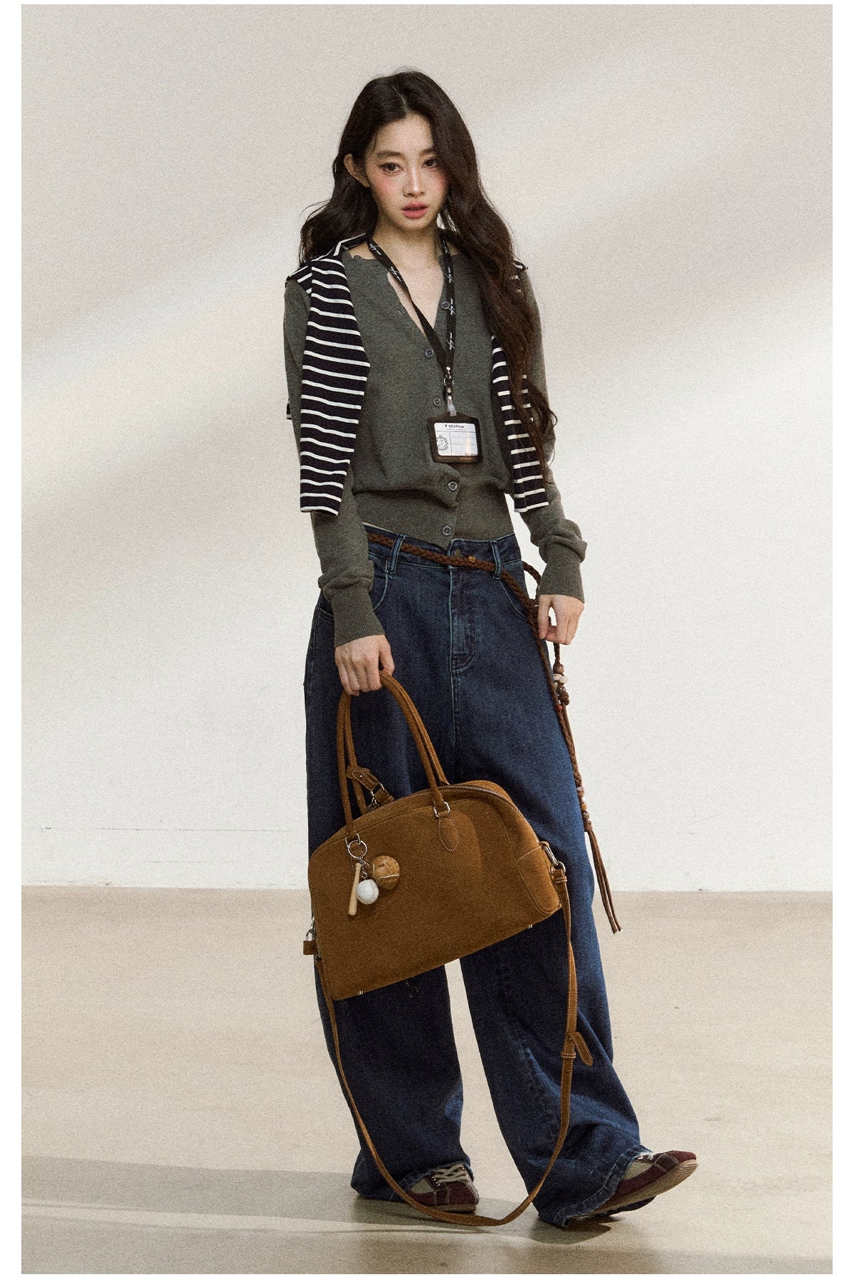 Classic Indigo High-Stretch Wide-Leg Jeans
