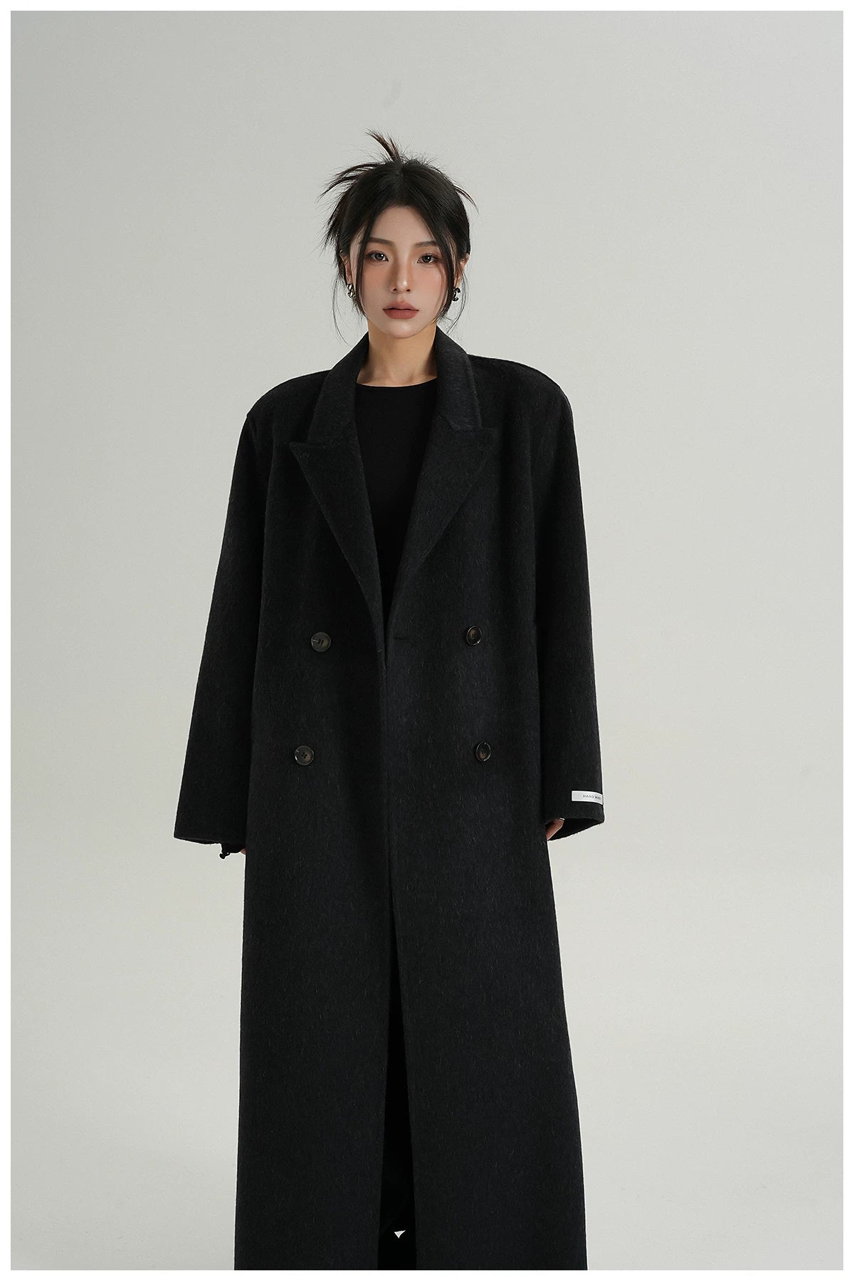 Extra-Long Tailored Wool Coat