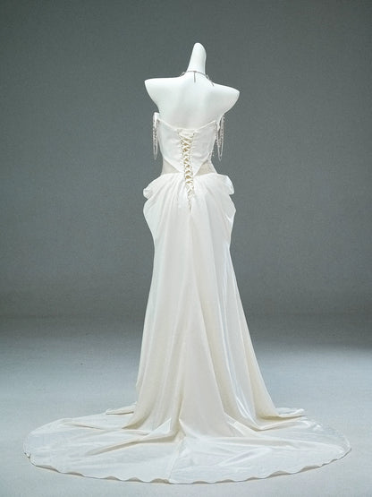 Precise Elegance Sculpted Satin Gown
