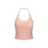 Logo Kniited Halter Tank Top - CHINASQUAD