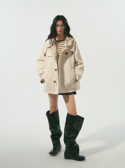 Reversible Hooded Windbreaker Jacket