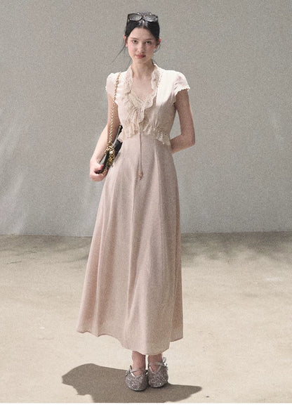 Lyocell Linen Tie-Waist Dress