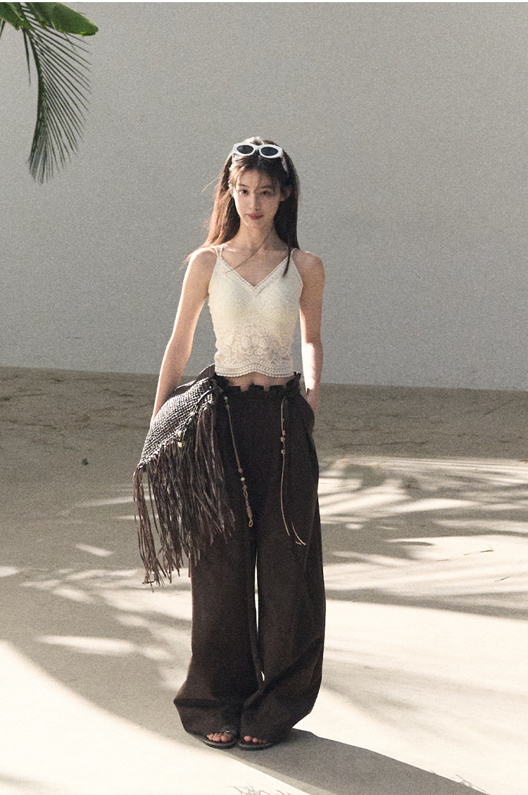 High-Stretch Lace Backless Camisole